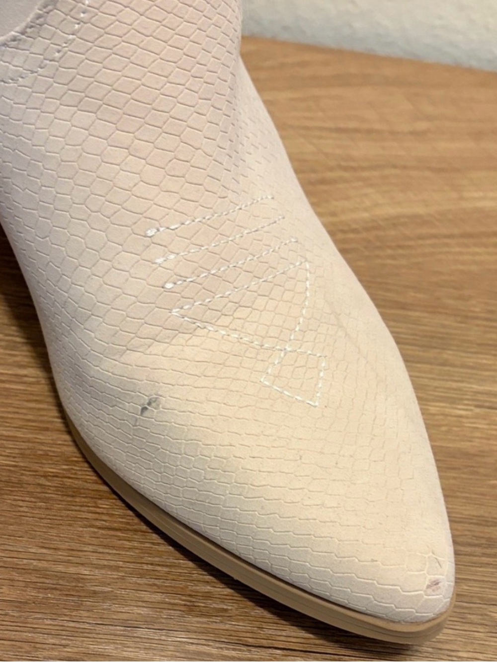 SODA Women's Cream Western-Inspired Ankle Boots - Picture 3 of 4